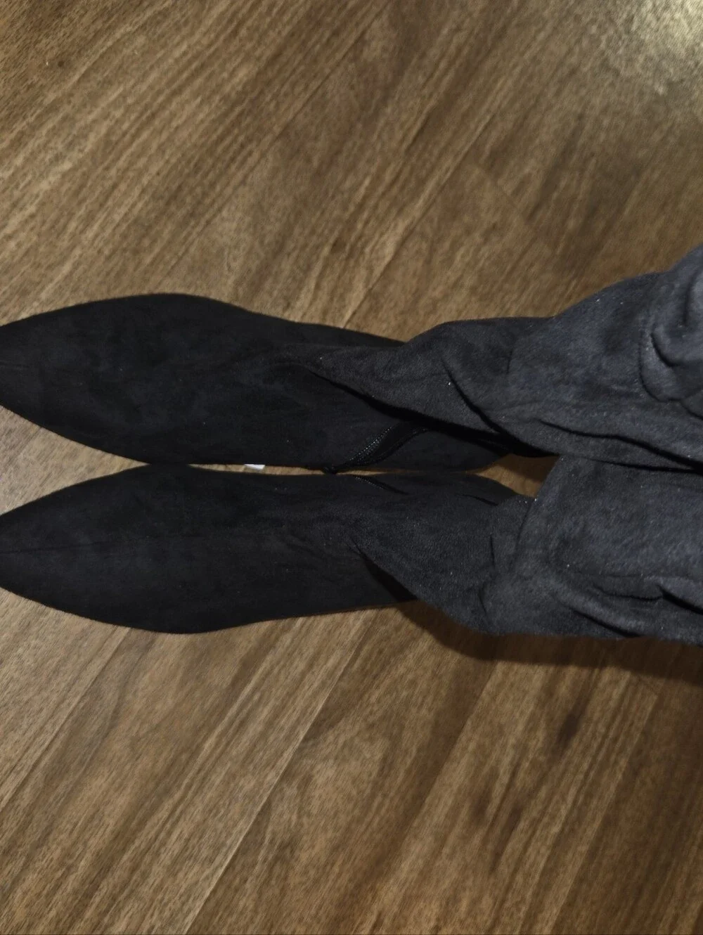 Time and Tru Black Slouchy Over-the-Knee Pointed Toe Boots